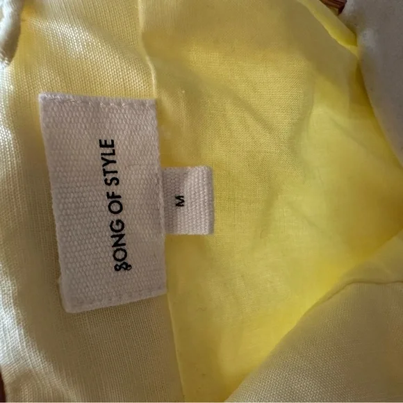 Elegant Yellow Ruched Dress - Picture 7 of 12